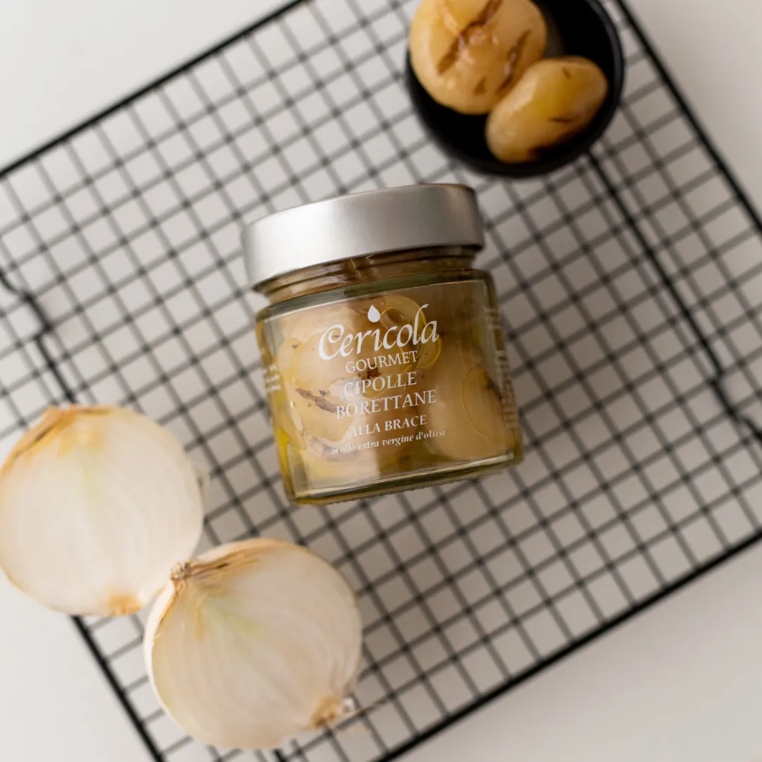 conserva cipolle borettane alla brace in olio extravergine di oliva oleificio cericola dettaglio 2