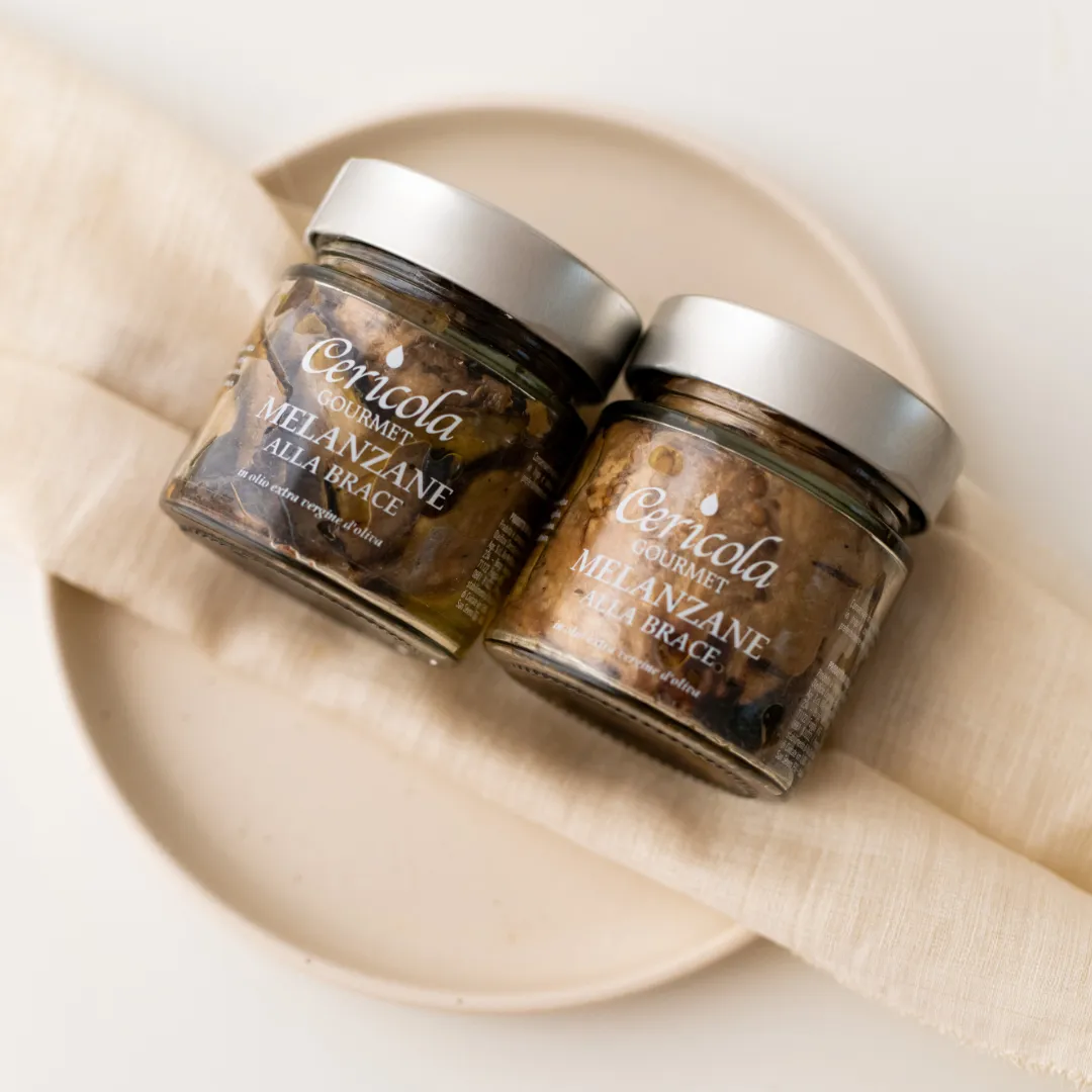 conserva melanzane alla brace in olio extravergine di oliva oleificio cericola dettaglio