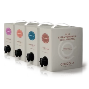 olio extravergine di oliva denocciolato a freddo promo bag in box 4 pezzi 1l oleificio cericola