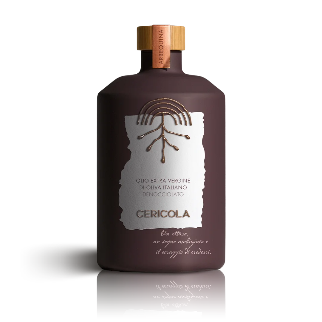 olio extravergine di oliva denocciolato superintensivo arbequina bottiglia oleificio cericola