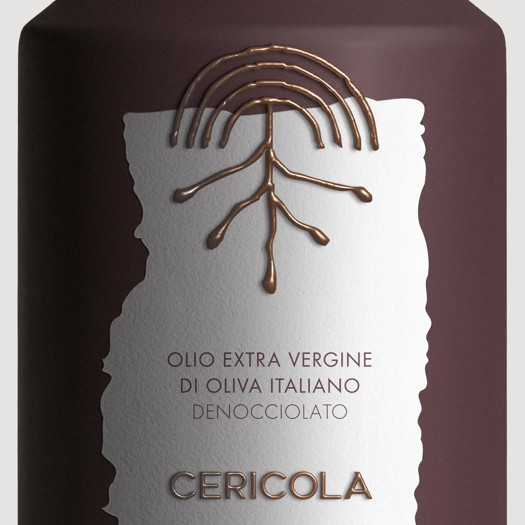 olio extravergine di oliva denocciolato superintensivo arbequina bottiglia oleificio cericola dettaglio 2