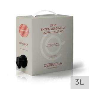 olio extravergine di oliva superintensivo arbequina denocciolato a freddo monocultivar bag in box var 3l oleificio cericola